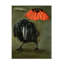 Trademark Fine Art 'Ravens Rain 2' Canvas Art by Leah Saulnier