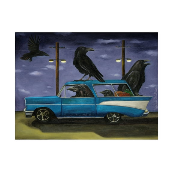 Trademark Fine Art 'Ravens Ride' Canvas Art by Leah Saulnier
