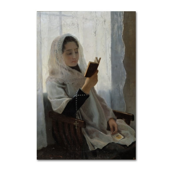 Trademark Fine Art 'Reading' Canvas Art by Joan Llimona
