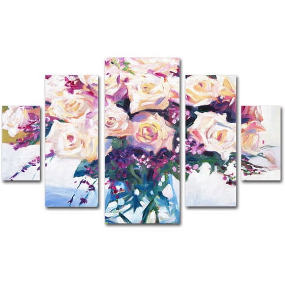 Trademark Fine Art "Ready II" Canvas Art Set by Moises Levy, 5pc Panel Set, 58" x 40"