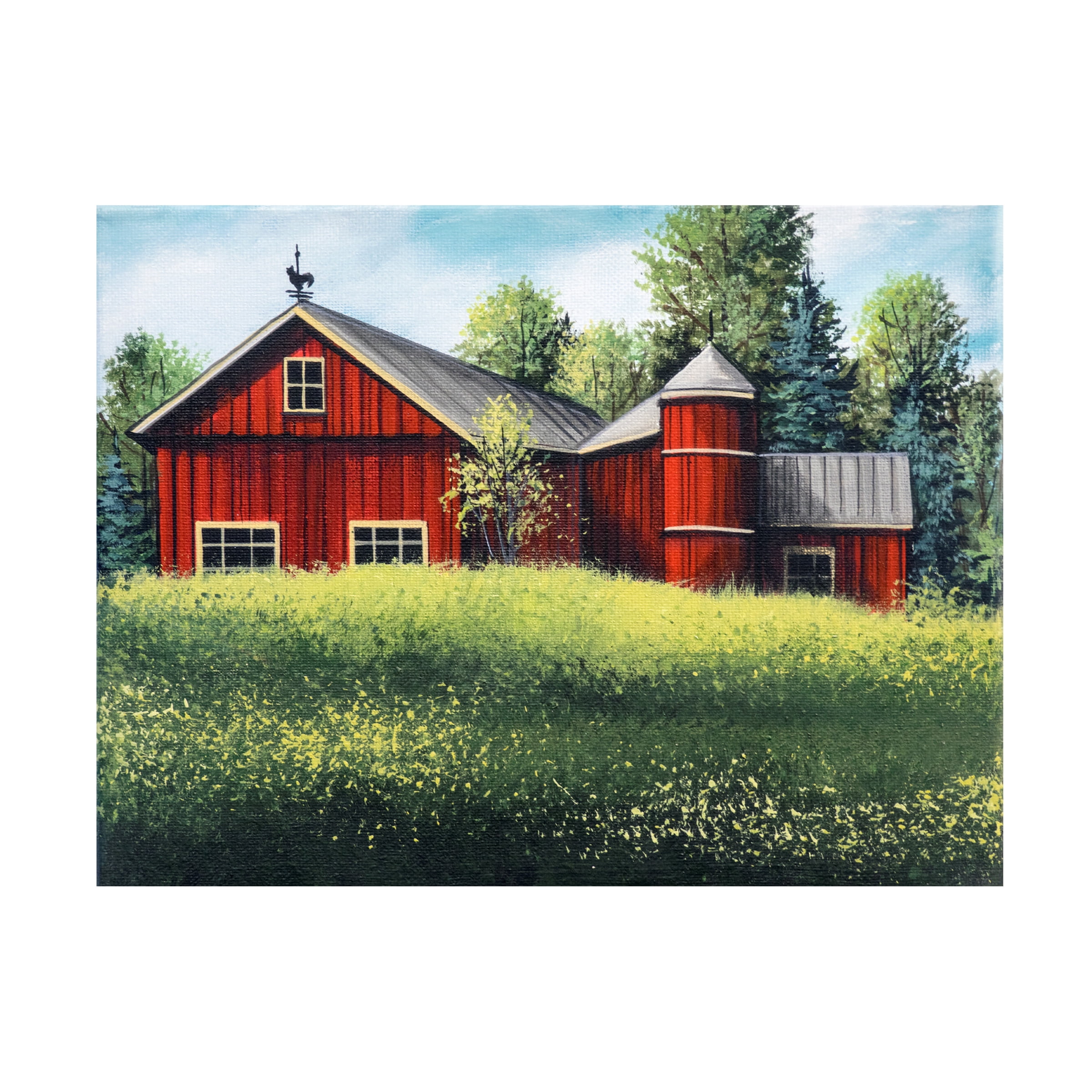 Trademark Fine Art 'Red Barn Summer sm' Canvas Art by Debbi Wetzel