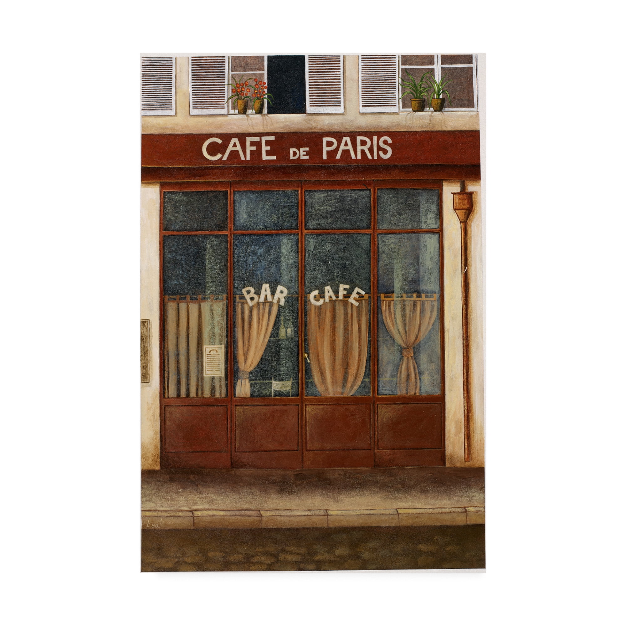 Trademark Fine Art 'Red Cafe Street 1' Canvas Art by Pablo Esteban