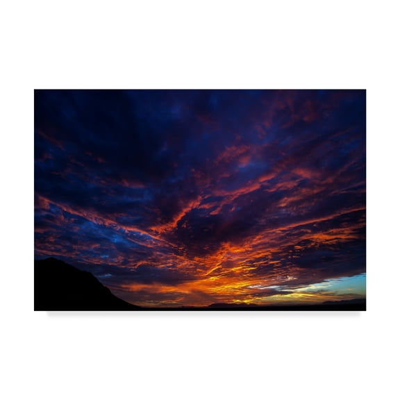 Trademark Fine Art 'Red Clouds Under Hills I' Canvas Art by Pixie Pics