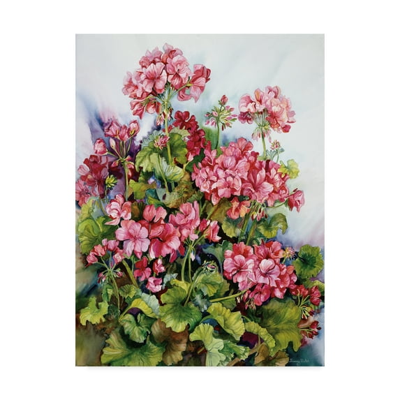 Trademark Fine Art 'Red Geranium' Canvas Art by Joanne Porter