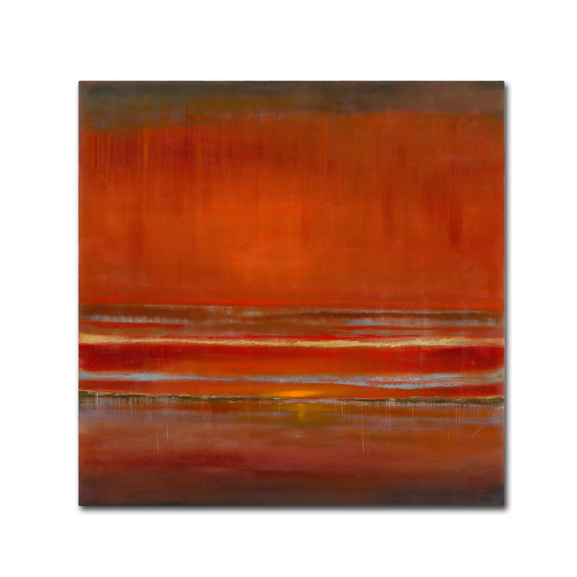 Trademark Fine Art "Red Horizon" Canvas Art by Rio