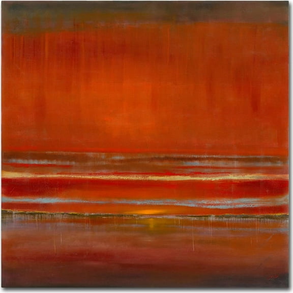 Trademark Fine Art "Red Horizon" Canvas Art by Rio