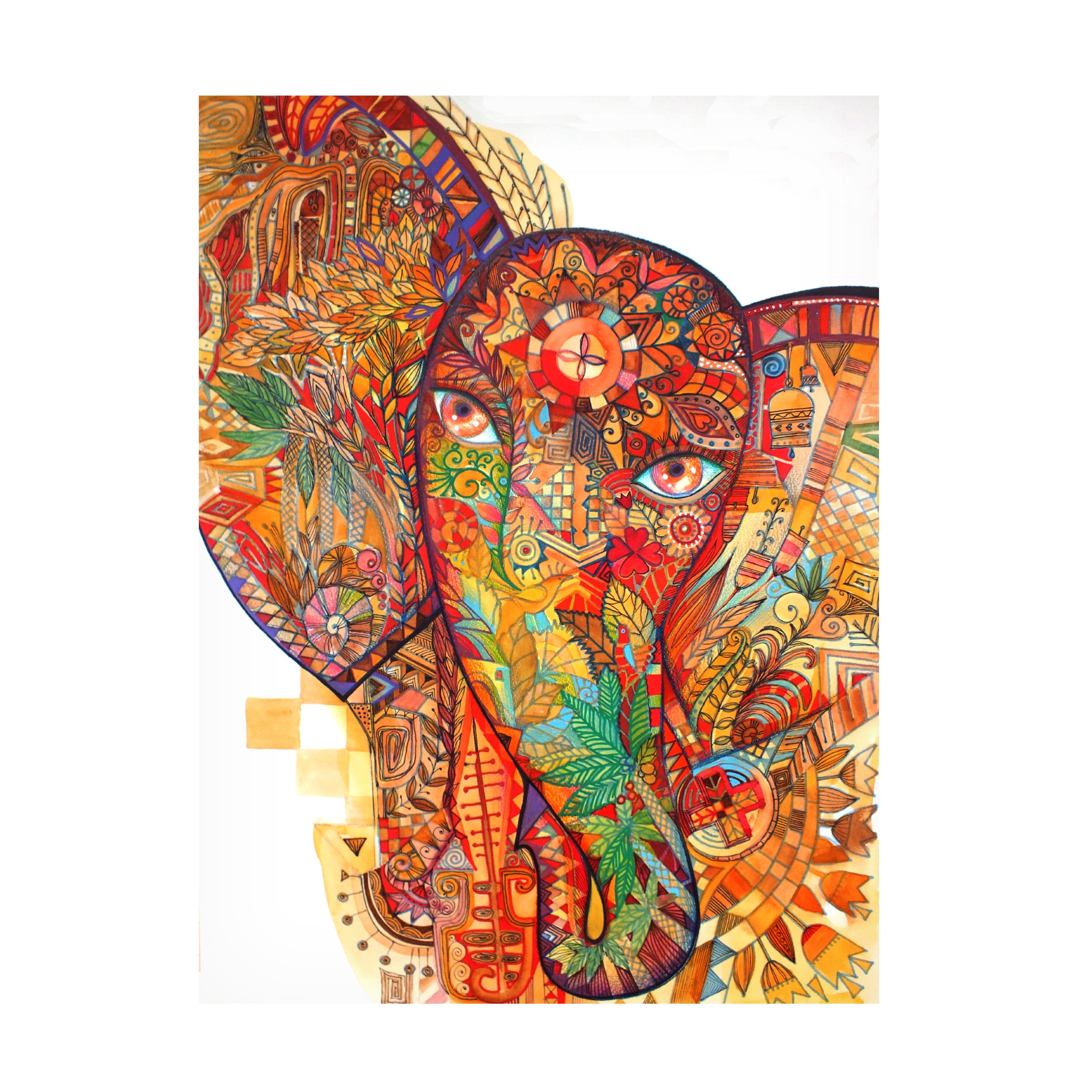 Trademark Fine Art 'Red India' Canvas Art by Oxana Ziaka