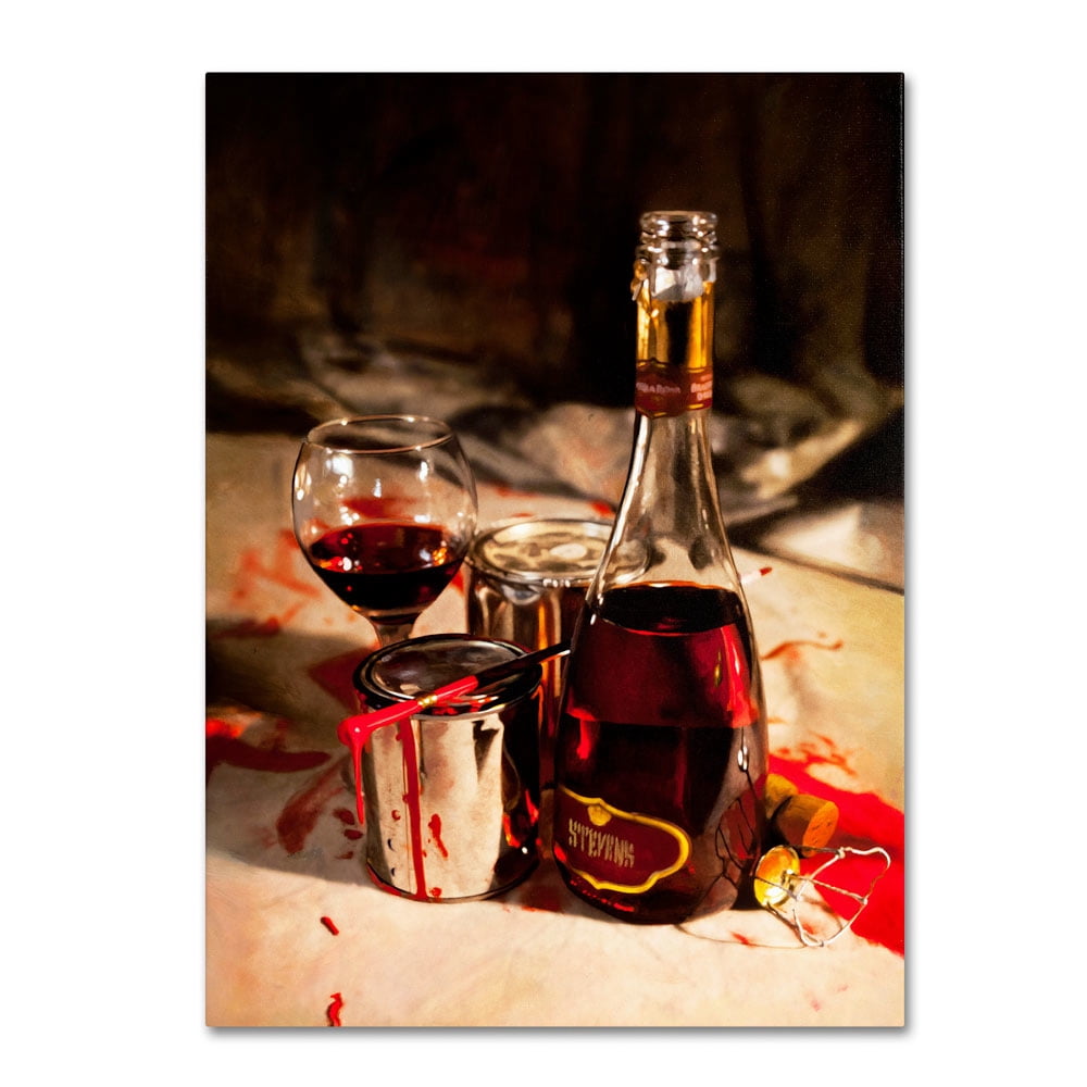 Trademark Fine Art "Red Label Wine" Canvas Art by Roderick Stevens
