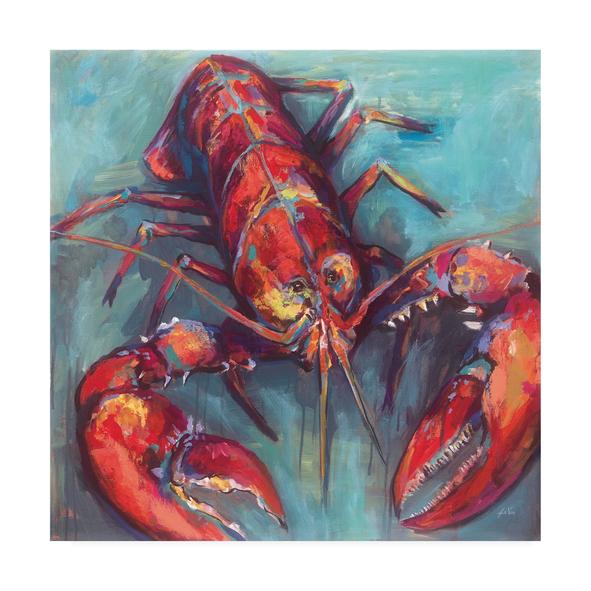 Trademark Fine Art 'Red Lobster' Canvas Art by Jeanette Vertentes
