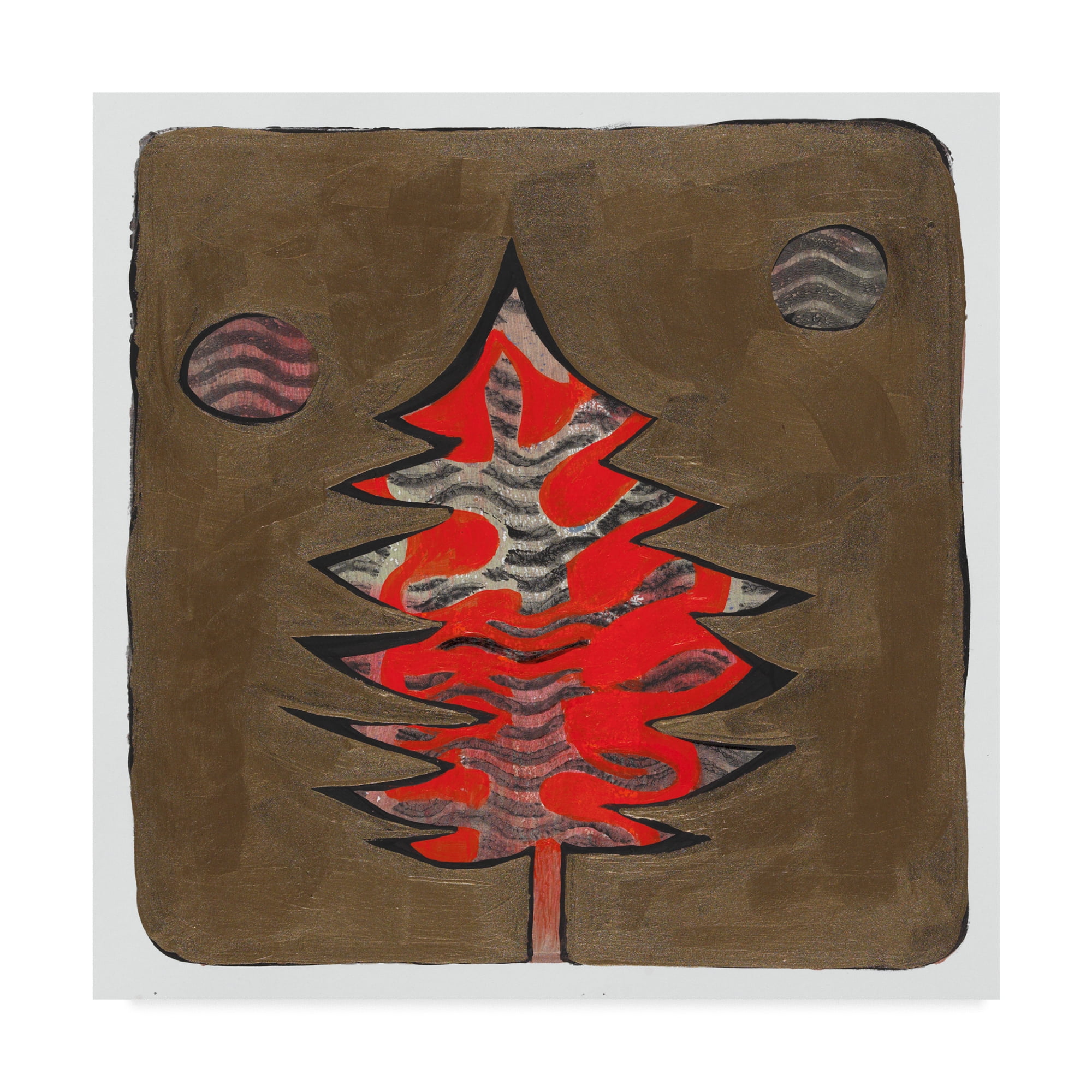 Trademark Fine Art 'Red Paint Tree' Canvas Art by Maria Pietri Lalor