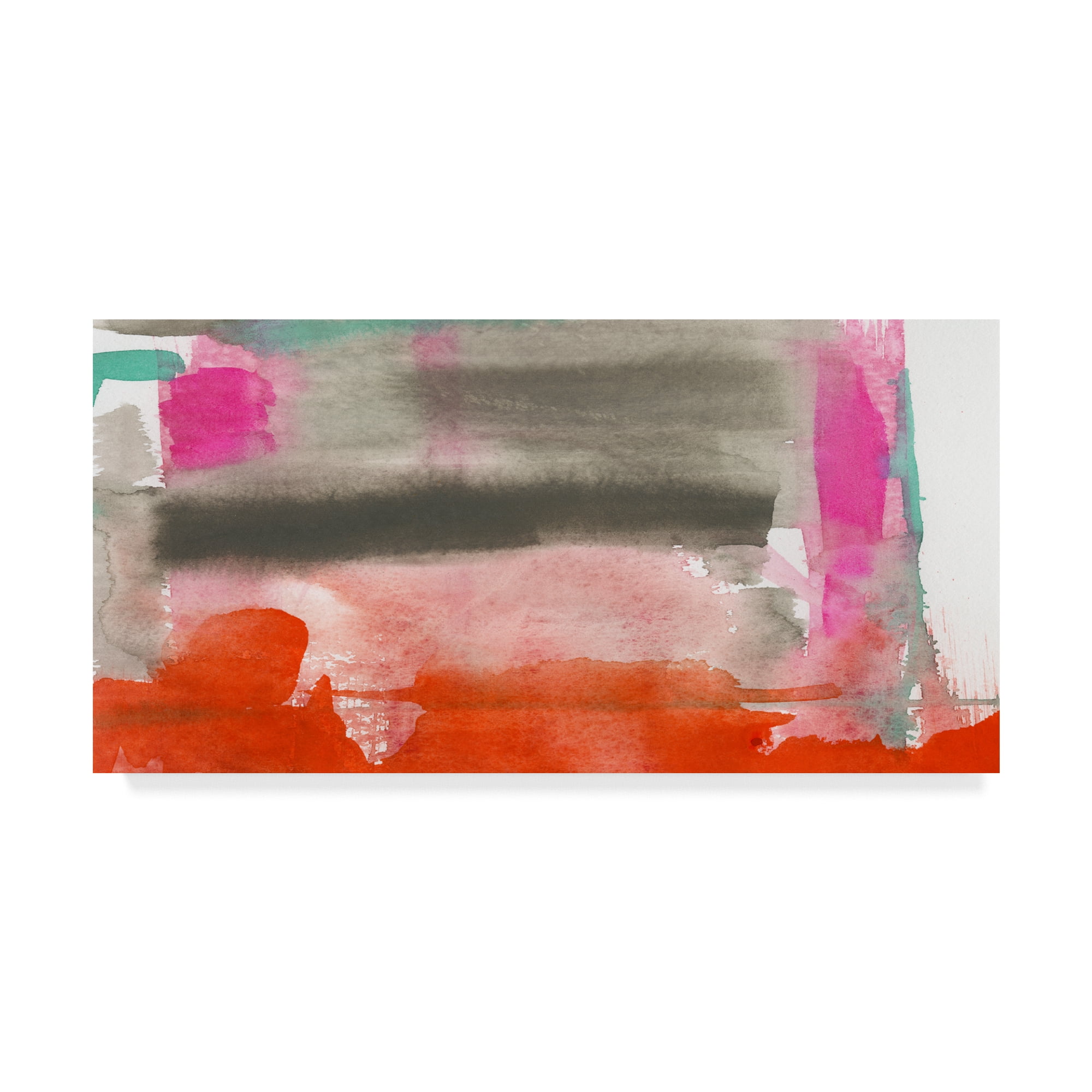 Trademark Fine Art 'Red, Pink And Grey III' Canvas Art by Jennifer Goldberger