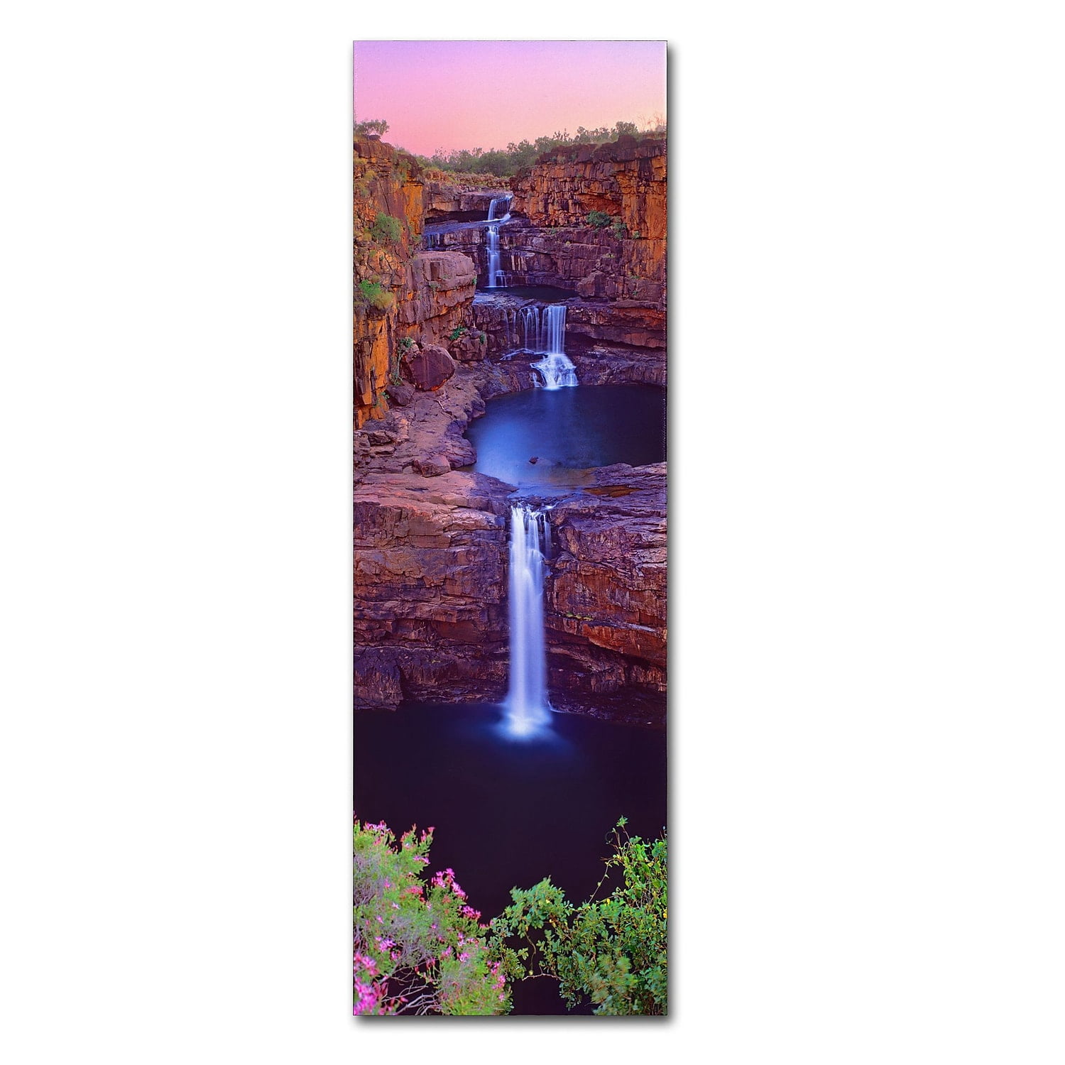 Trademark Fine Art "Red Rock Cascade" Canvas Art by John Xiong