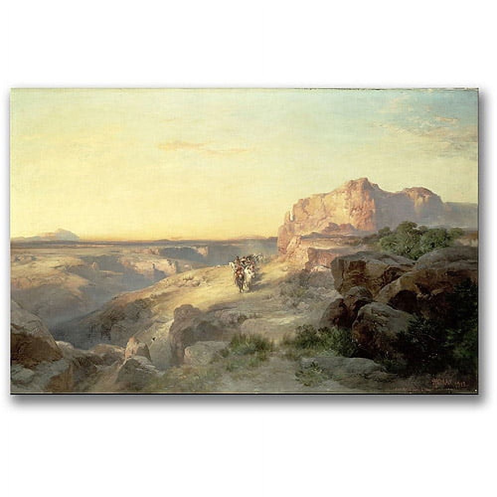 Trademark Fine Art "Red Rock Trail, South Utah" Canvas Wall Art by Thomas Moran