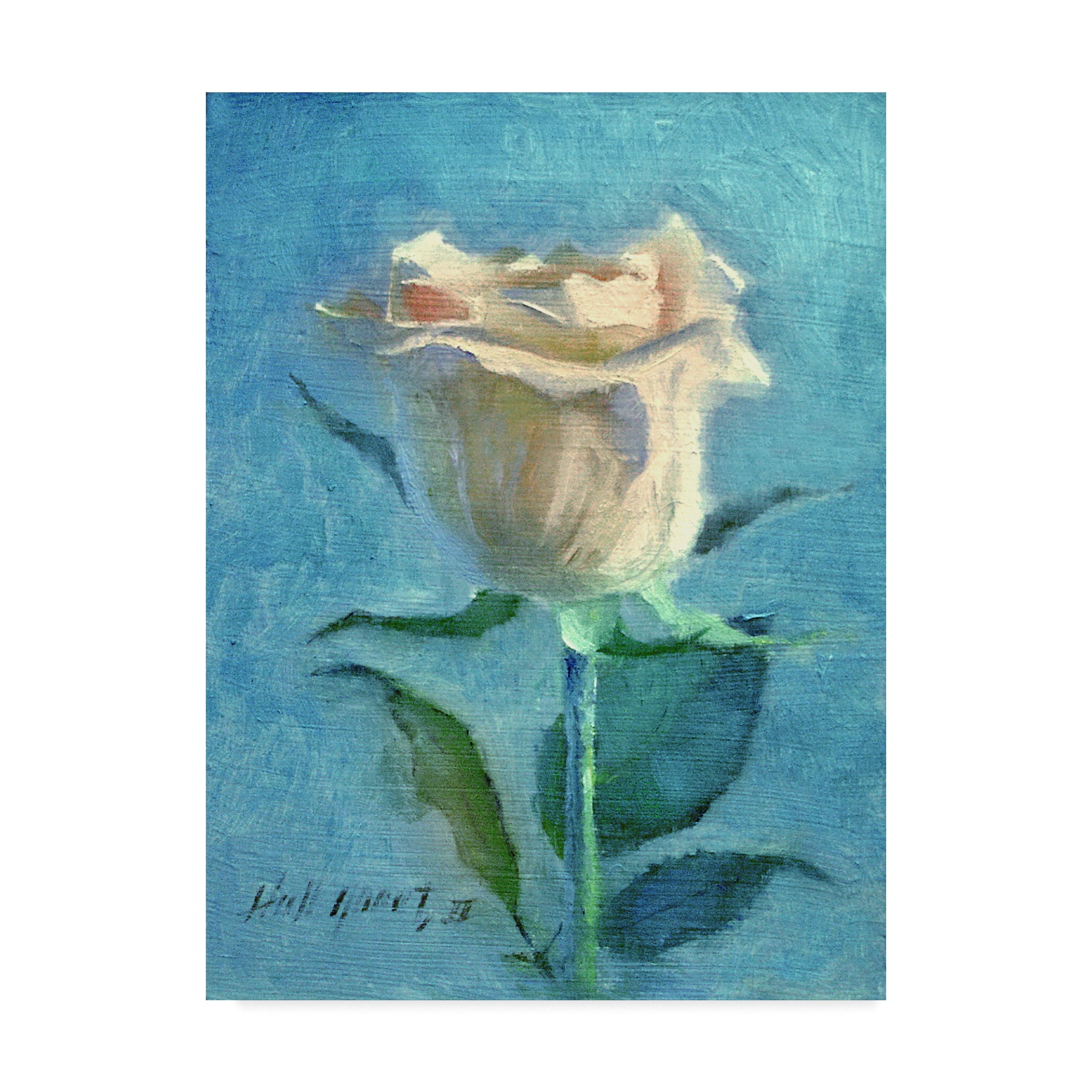 Trademark Fine Art 'Red Rose On Table' Canvas Art by Hall Groat Ii
