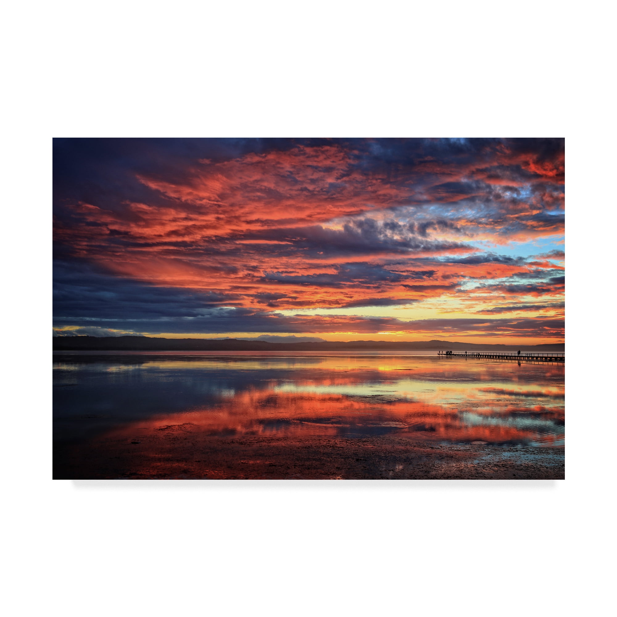 Trademark Fine Art 'Red Sunset Clouds' Canvas Art by Incredi