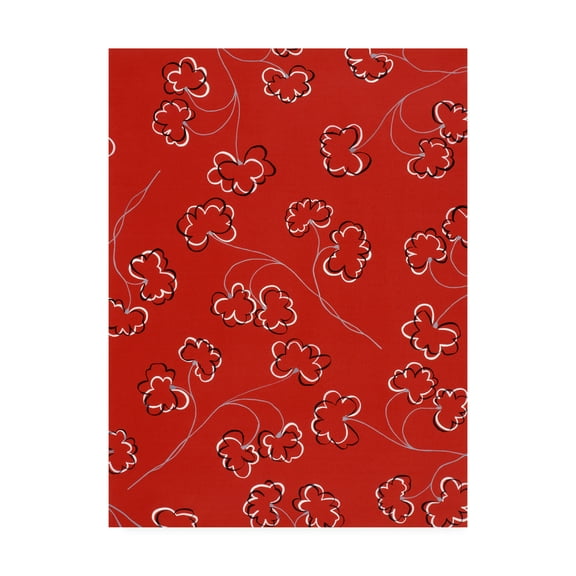 Trademark Fine Art 'Red Under Flowers' Canvas Art by Pablo Esteban