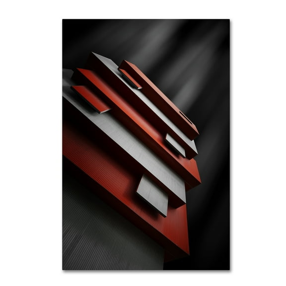 Trademark Fine Art 'Red & White' Canvas Art by Ajkabajka