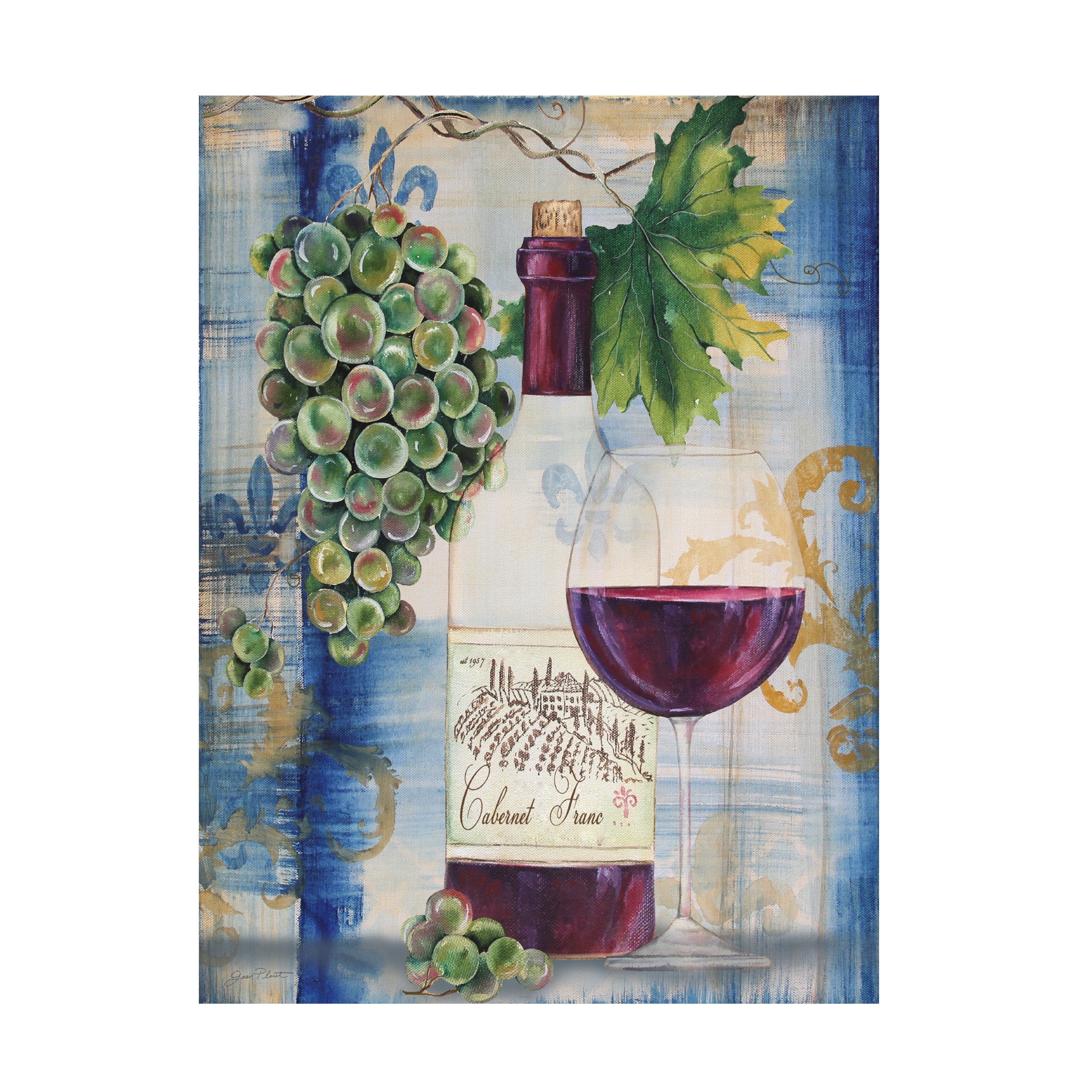 Trademark Fine Art 'Red Wine 3' Canvas Art by Jean Plout