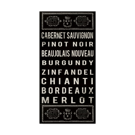 Trademark Fine Art 'Red Wine On Black' Canvas Art by Sandy Lloyd