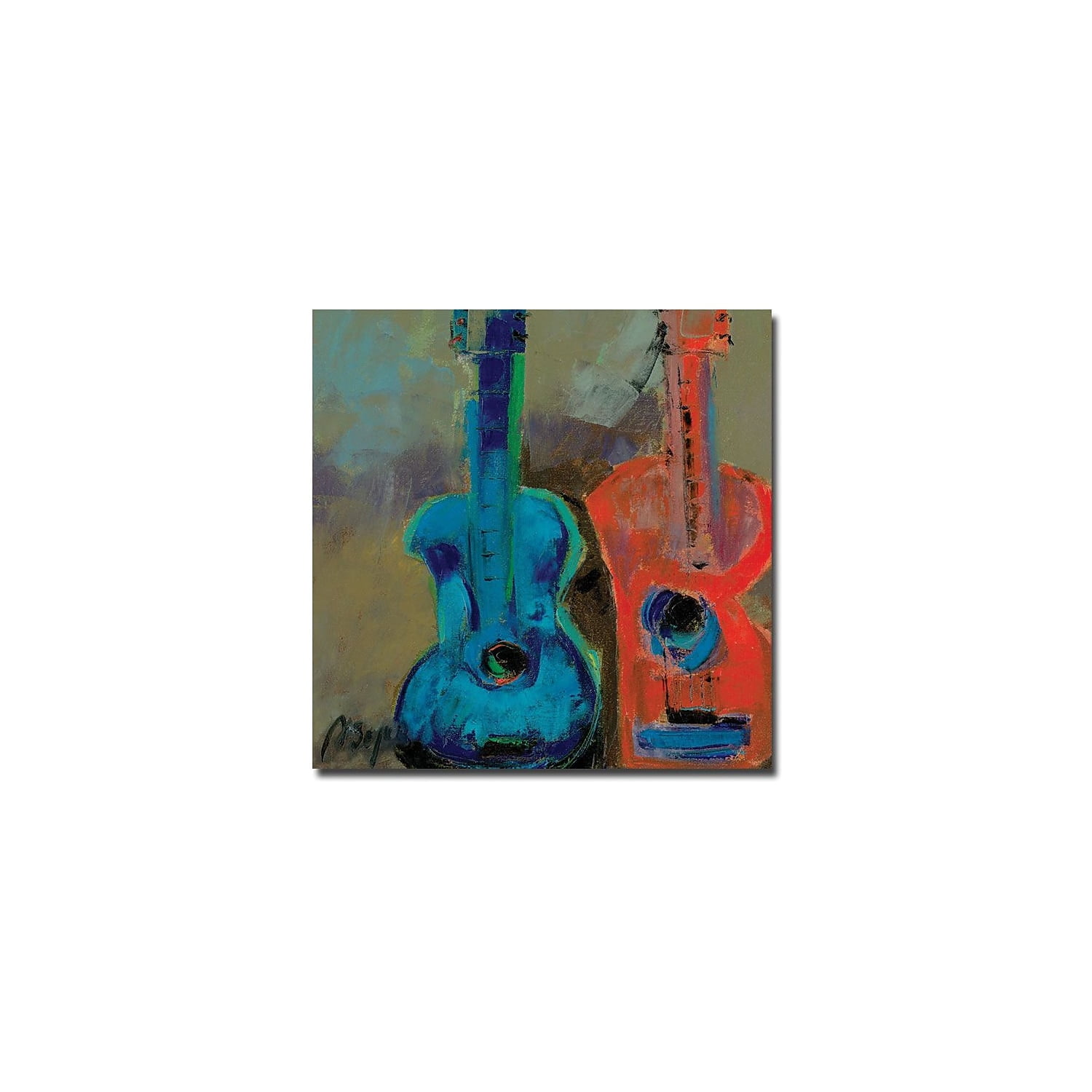 Trademark Fine Art "Red and Blue" Canvas Art
