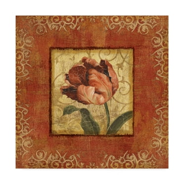 Trademark Fine Art 'Red and Gold Flower II' Canvas Art by Lisa Audit