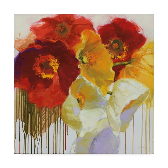 Trademark Fine Art 'Red and Yellow Sensations' Canvas Art by Shirley Novak