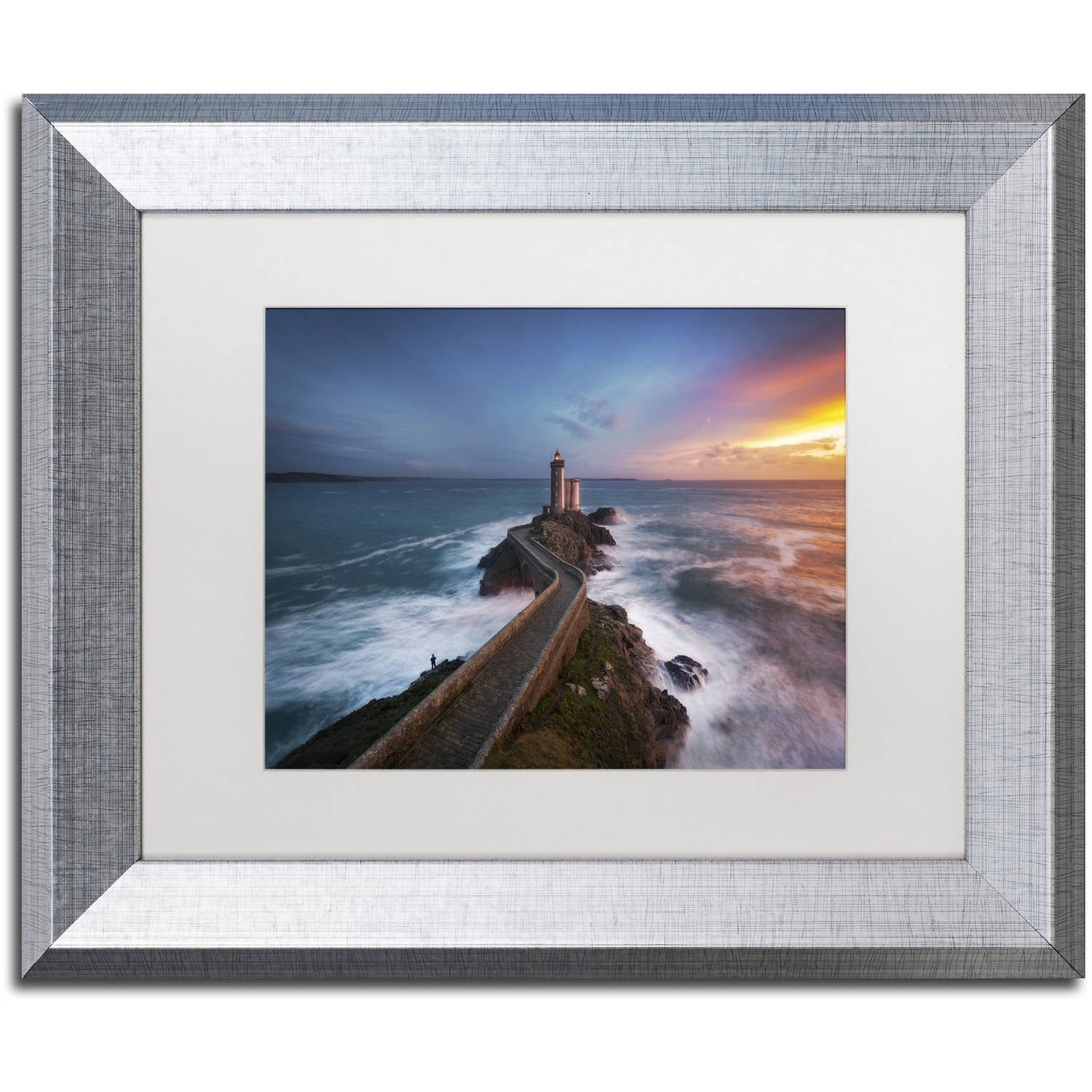Trademark Fine Art "Red of Pleasure" Canvas Art by Mathieu Rivrin, White Matte, Silver Frame