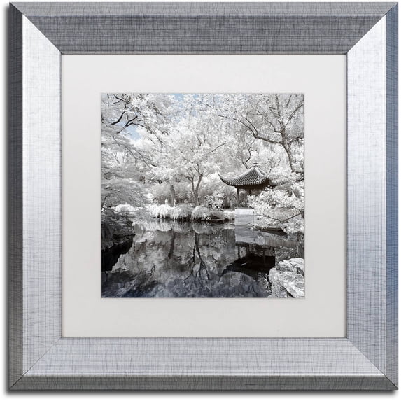 Trademark Fine Art "Reflection II" Canvas Art by Philippe Hugonnard, White Matte, Silver Frame
