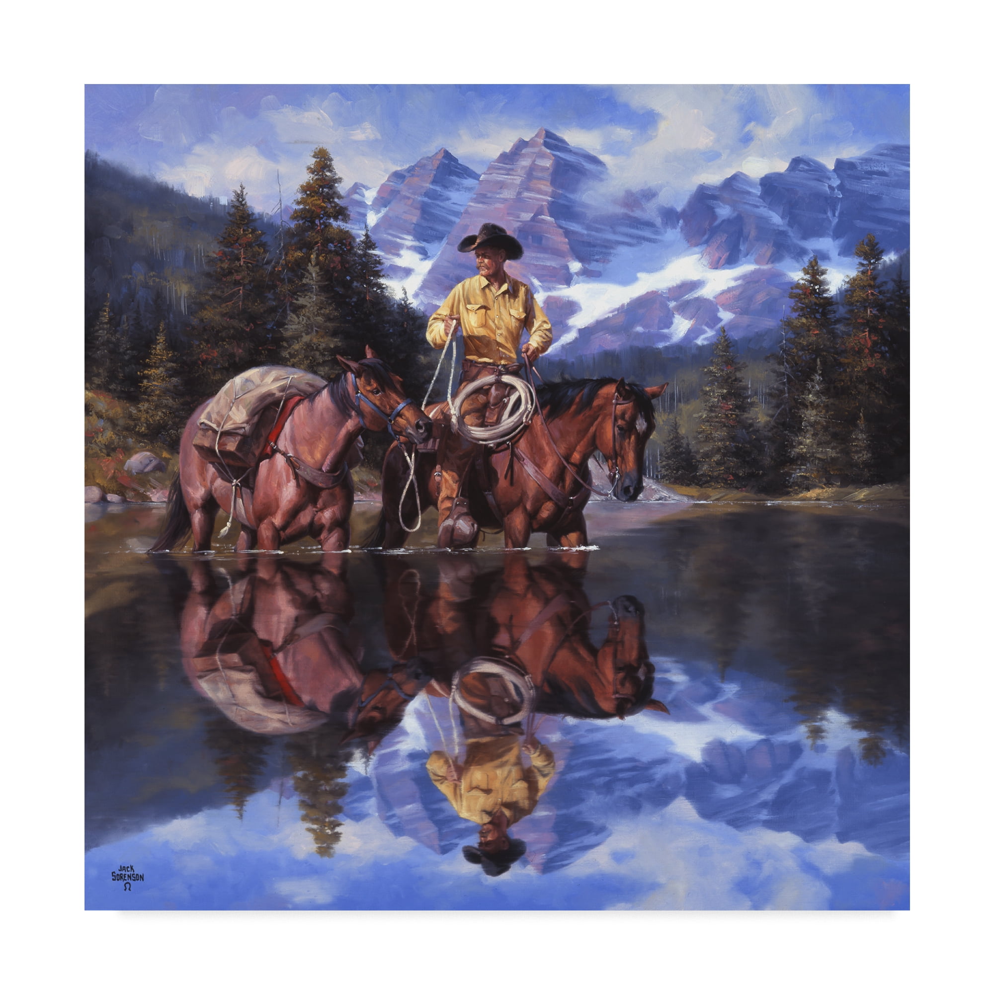 Trademark Fine Art 'Reflections of the Rockies' Canvas Art by Jack Sorenson