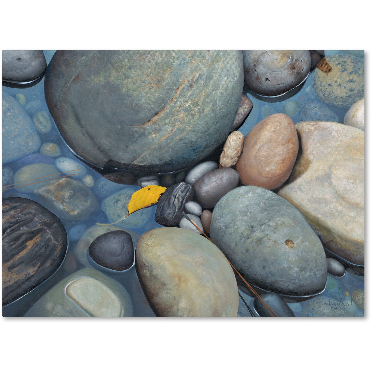 Trademark Fine Art "Reflections on a Gray Day" Canvas Art by Stephen Stavast