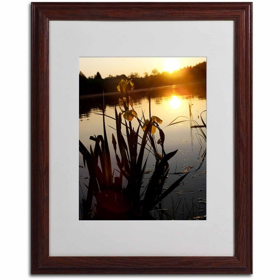 Trademark Fine Art "Reflective Strength" Canvas Art by Monica Fleet, White Matte, Wood Frame