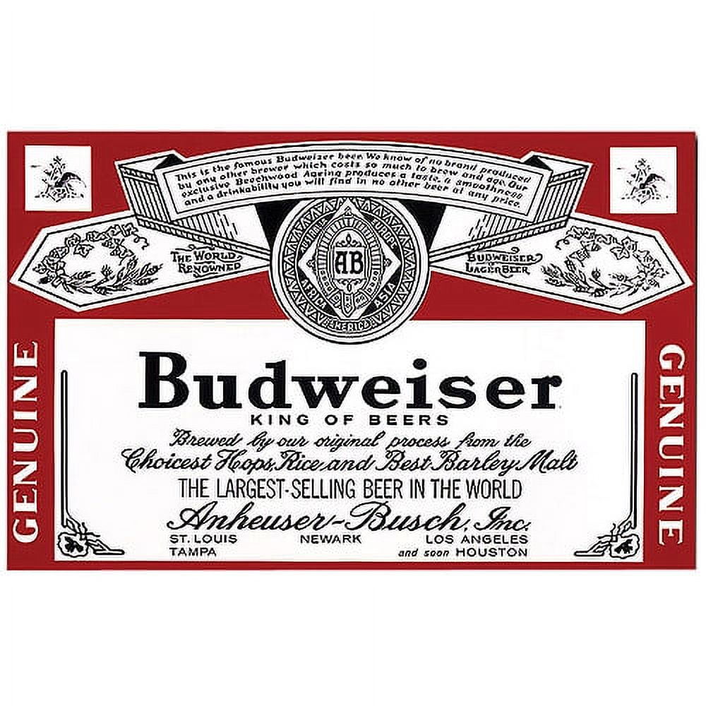 Trademark Fine Art "Refreshing" Canvas Art Budweiser Vintage Ad
