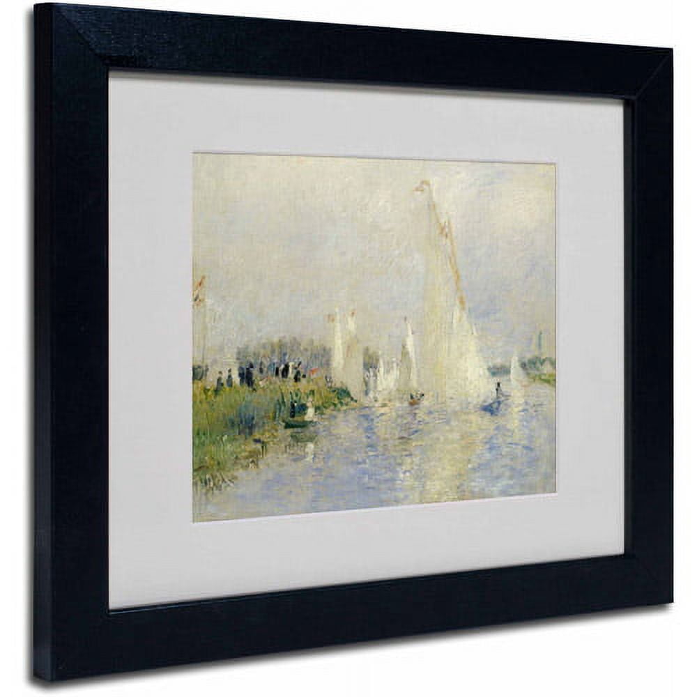 Trademark Fine Art "Regatta at Argenteuil 1874" Canvas Art by Pierre Renoir, Black Frame