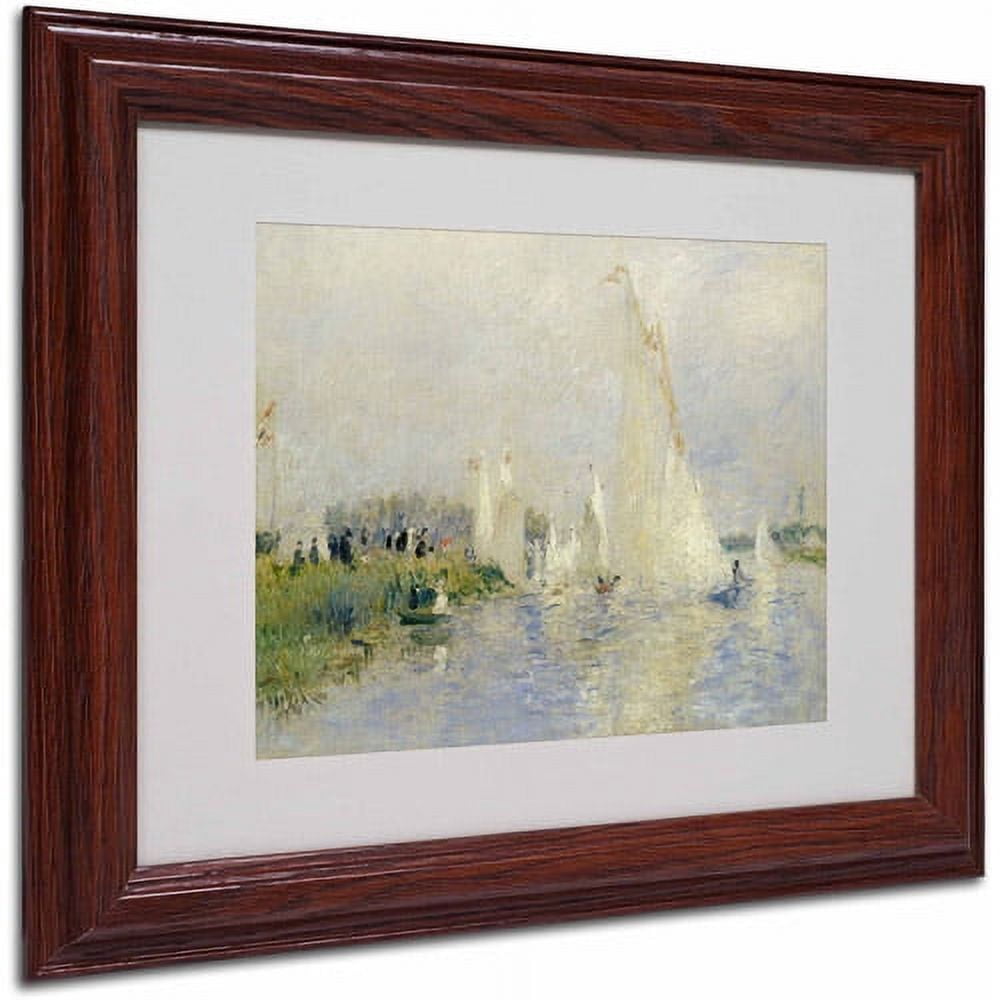 Trademark Fine Art "Regatta at Argenteuil 1874" Canvas Art by Pierre Renoir, Wood Frame