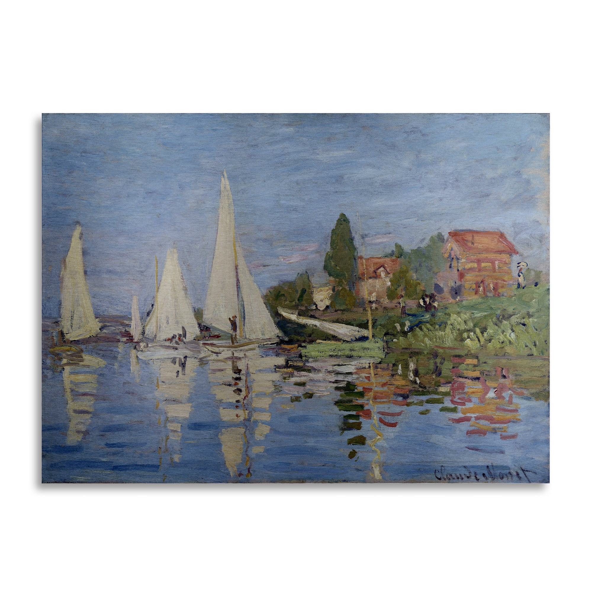 Trademark Fine Art 'Regatta at Argenteuil' Brushed Aluminum Wall Art Art by Claude Monet