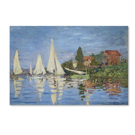 Trademark Fine Art 'Regatta at Argenteuil' Canvas Art by Claude Monet
