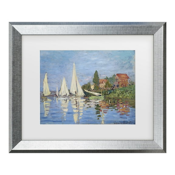 Trademark Fine Art 'Regatta at Argenteuil' Matted Framed Art by Claude Monet