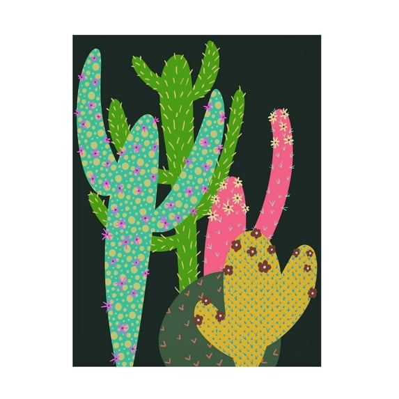 Trademark Fine Art Regina Moore Colorful Cactus I Canvas Wall Art
