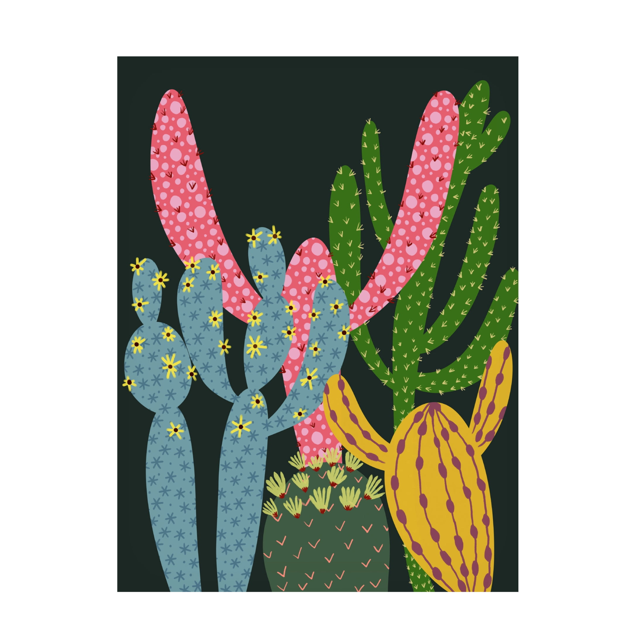 Trademark Fine Art Regina Moore  Colorful Cactus II Canvas Wall Art