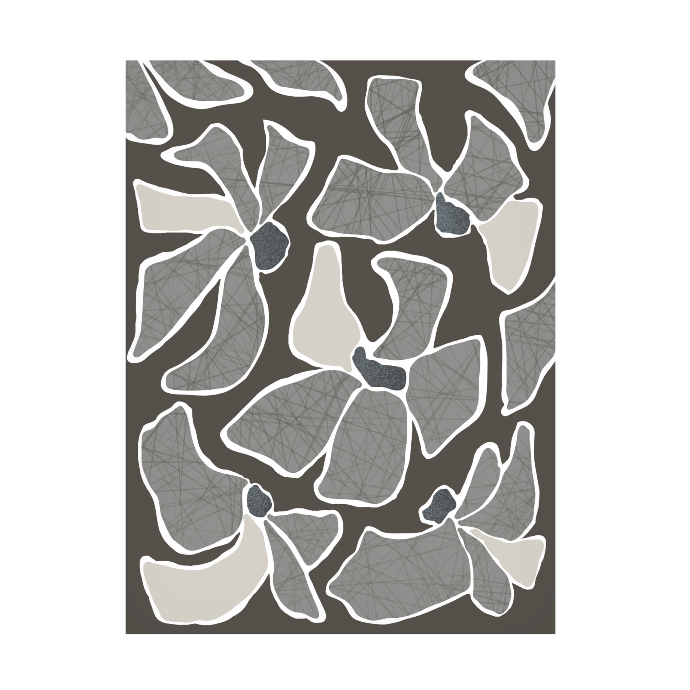 Trademark Fine Art Regina Moore Grey Flower Blooms II Canvas Wall Art