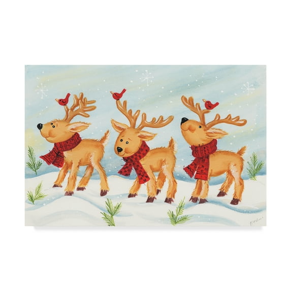 Trademark Fine Art 'Reindeer 1' Canvas Art by Beverly Johnston