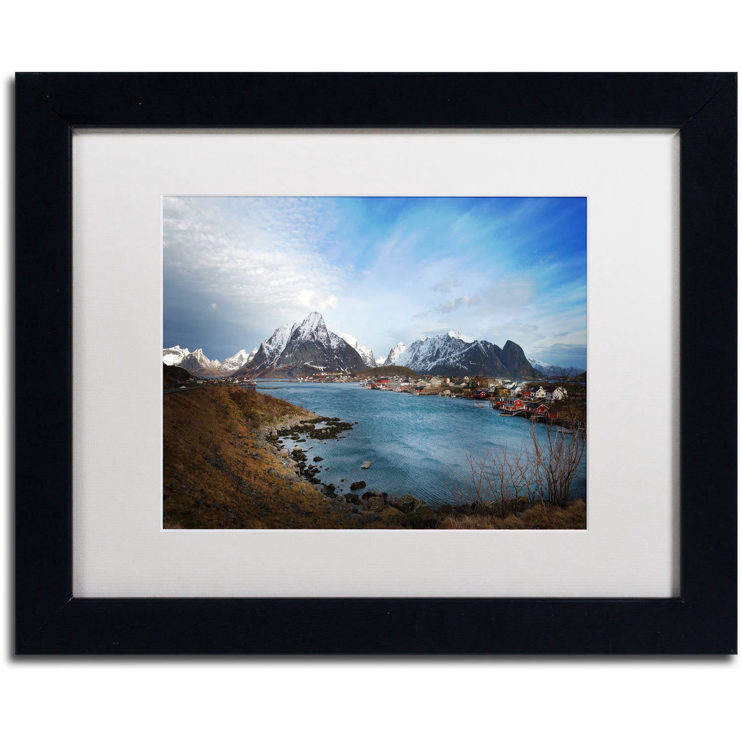 Trademark Fine Art "Reine - Norway" Canvas Art by Philippe Sainte-Laudy, White Matte, Black Frame
