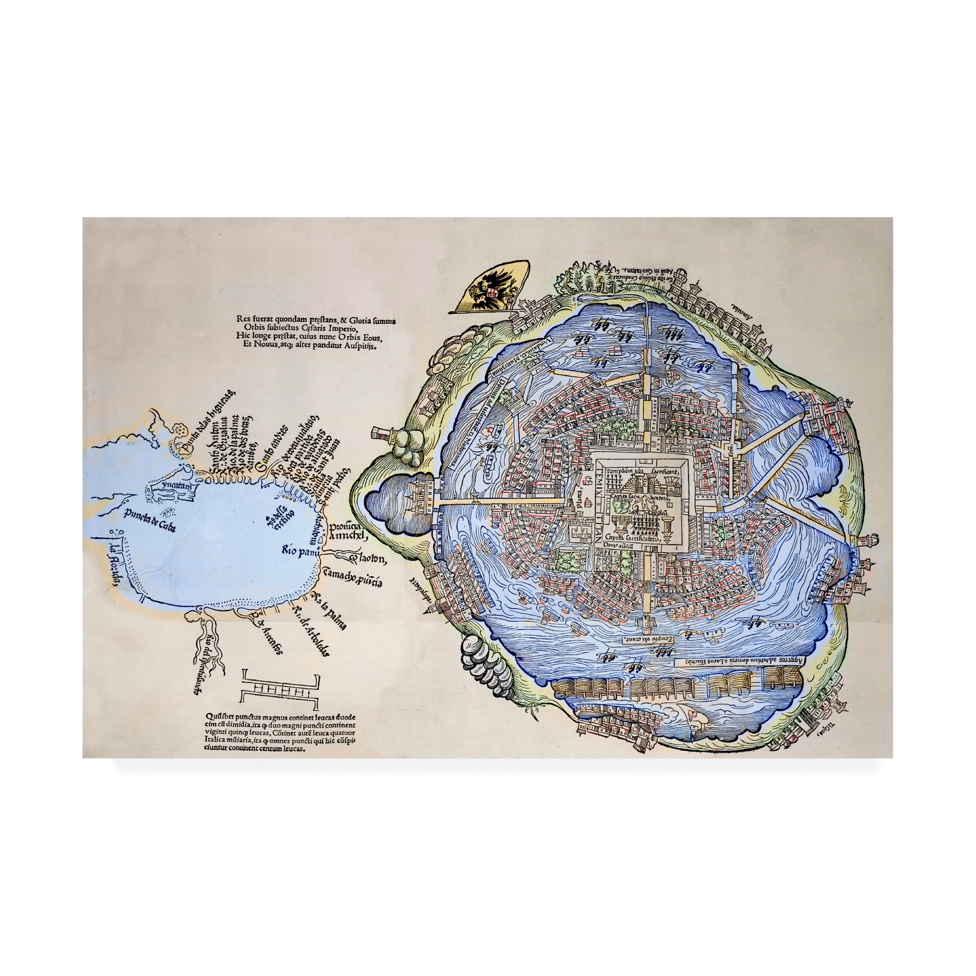 Trademark Fine Art 'Representation of the Aztec capital Tenochtitlan'  Canvas Art by Spanish School - Walmart.com, image size:2000x2000