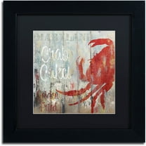 Trademark Fine Art "Restaurant Seafood II" Canvas Art by Color Bakery Black Matte, Black Frame