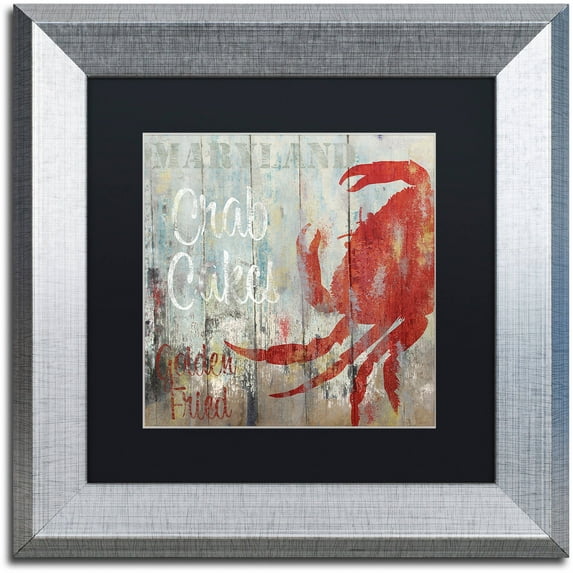 Trademark Fine Art "Restaurant Seafood II" Canvas Art by Color Bakery Black Matte, Silver Frame