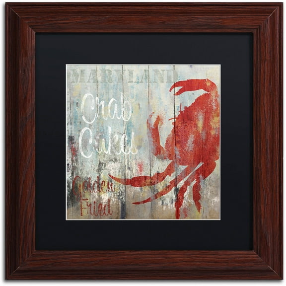 Trademark Fine Art "Restaurant Seafood II" Canvas Art by Color Bakery Black Matte, Wood Frame