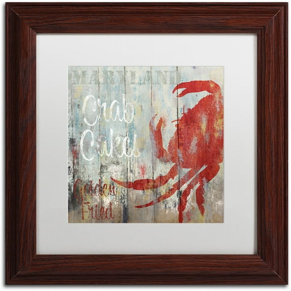 Trademark Fine Art "Restaurant Seafood II" Canvas Art by Color Bakery White Matte, Wood Frame