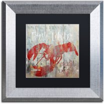Trademark Fine Art "Restaurant Seafood III" Canvas Art by Color Bakery Black Matte, Silver Frame