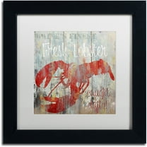 Trademark Fine Art "Restaurant Seafood III" Canvas Art by Color Bakery White Matte, Black Frame