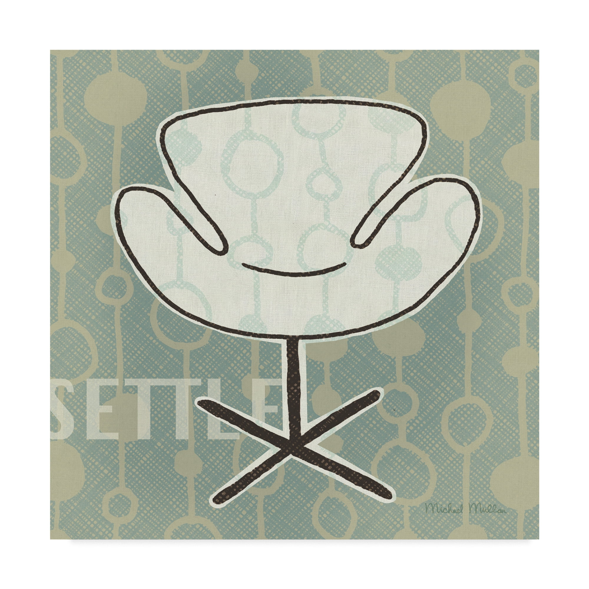 Trademark Fine Art 'Retro Chair IV Settle' Canvas Art by Michael Mullan